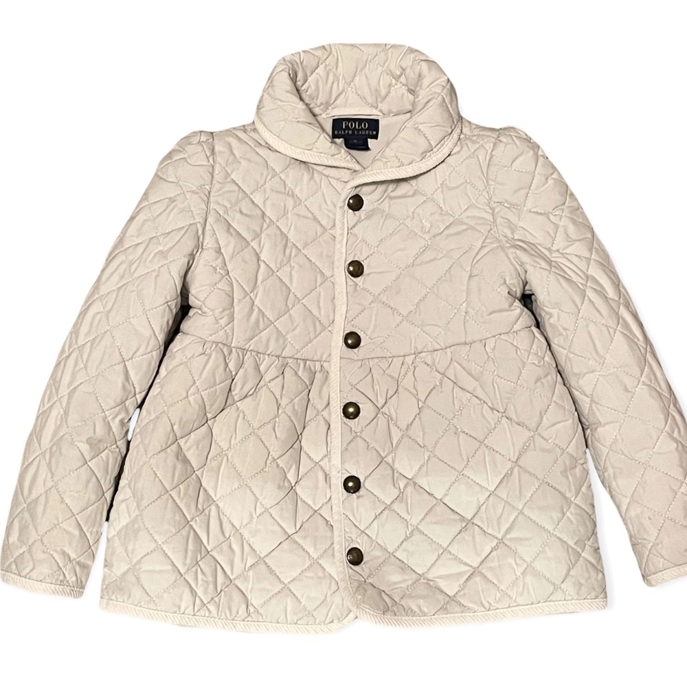 Polo by Ralph Lauren Cream Quilted Puffer Jacket
